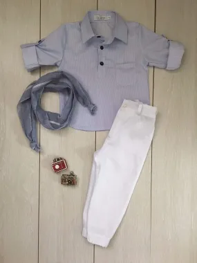 1958- Fancy Stripes Baptism / Christening Outfit