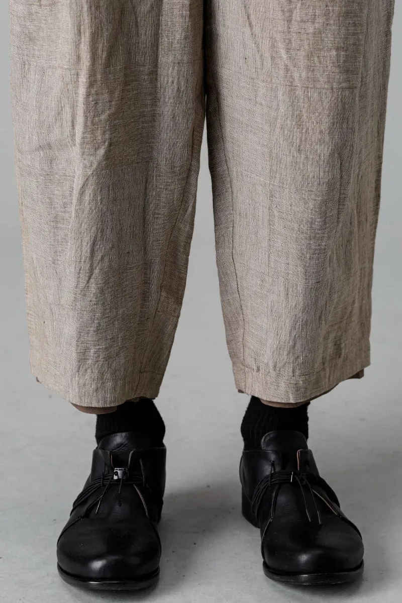 Baggy cropped pants Ramie Dune