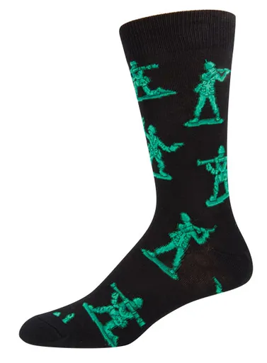 Black and Green Army Men Socks (Men's)