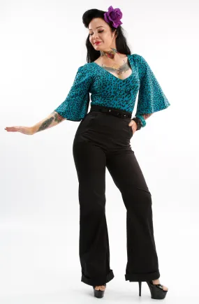Black Retro Swing Pants