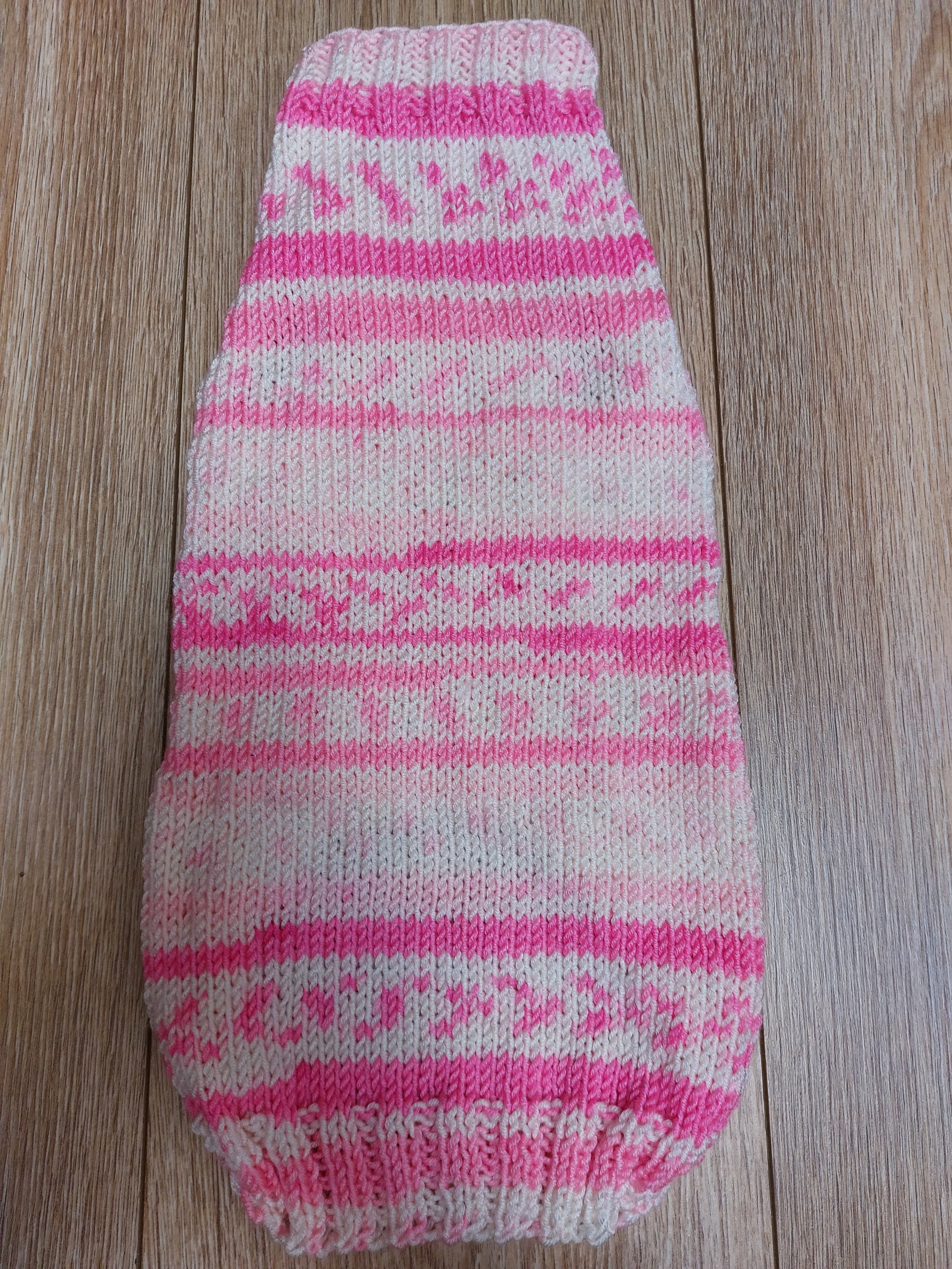 Bright sweater for a petite dachshund, Pet clothes patterned sweater,dachshund clothes sweater