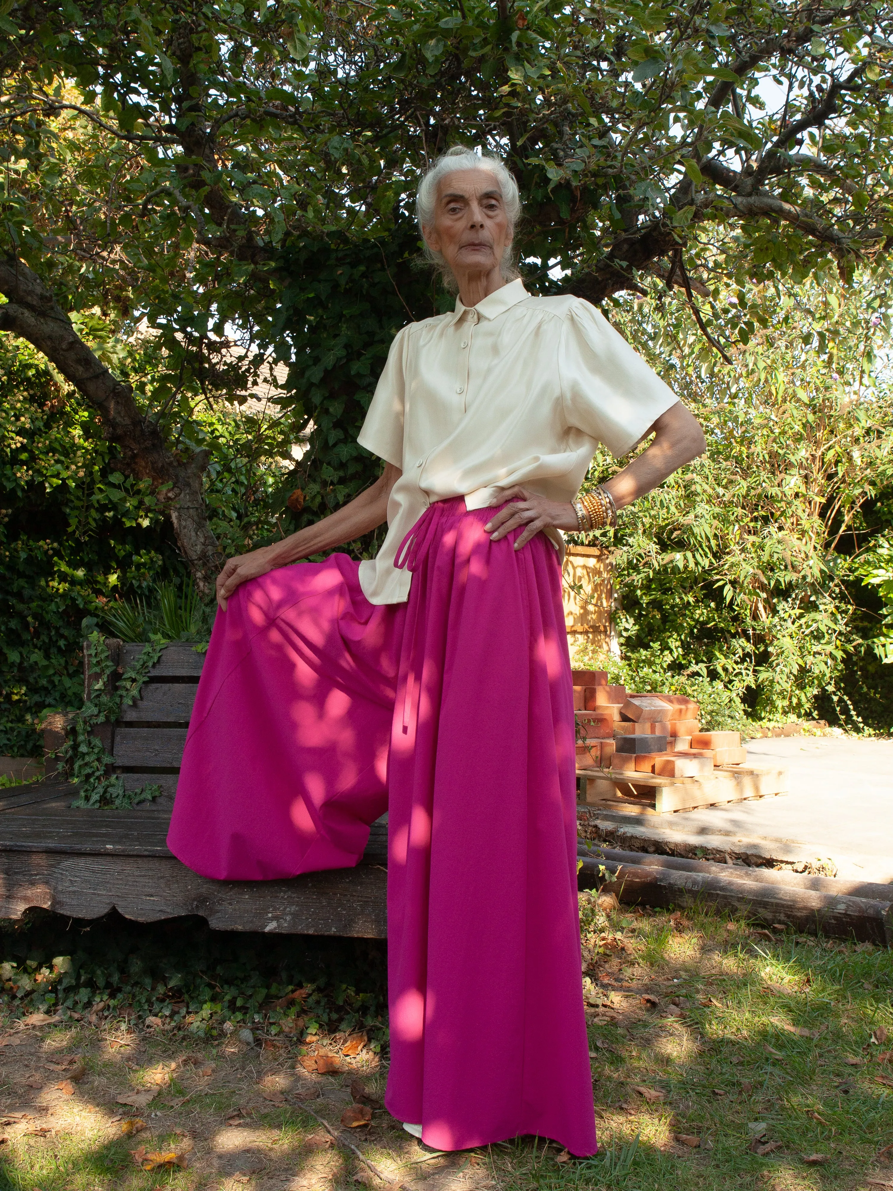 Charlie Pink Wide-Leg Palazzo Pants