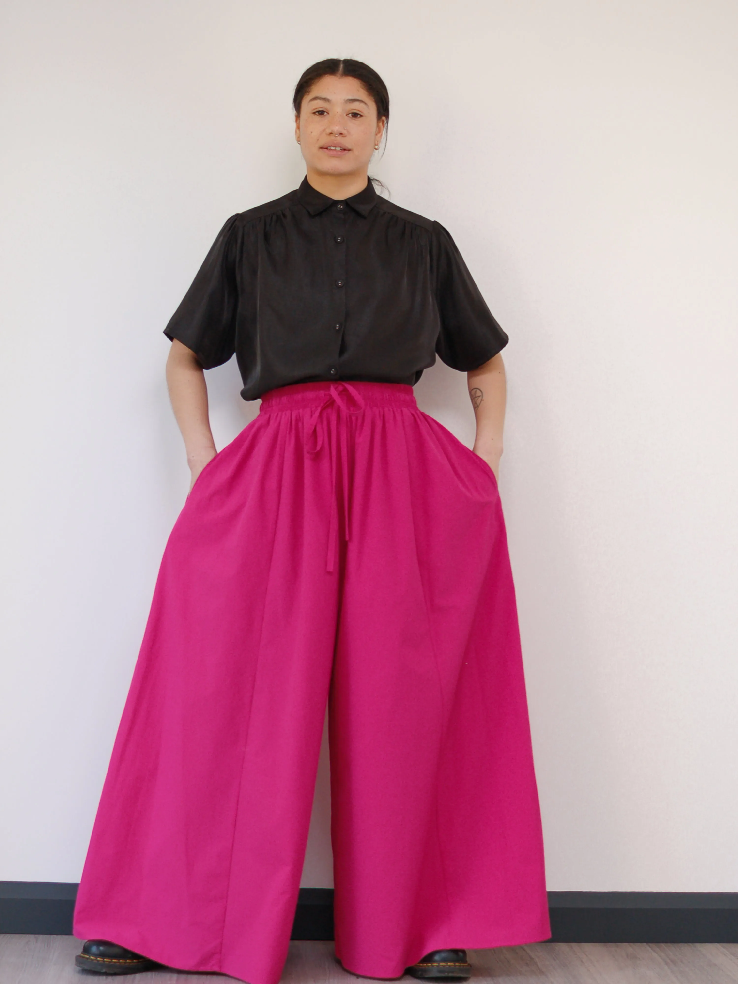 Charlie Pink Wide-Leg Palazzo Pants