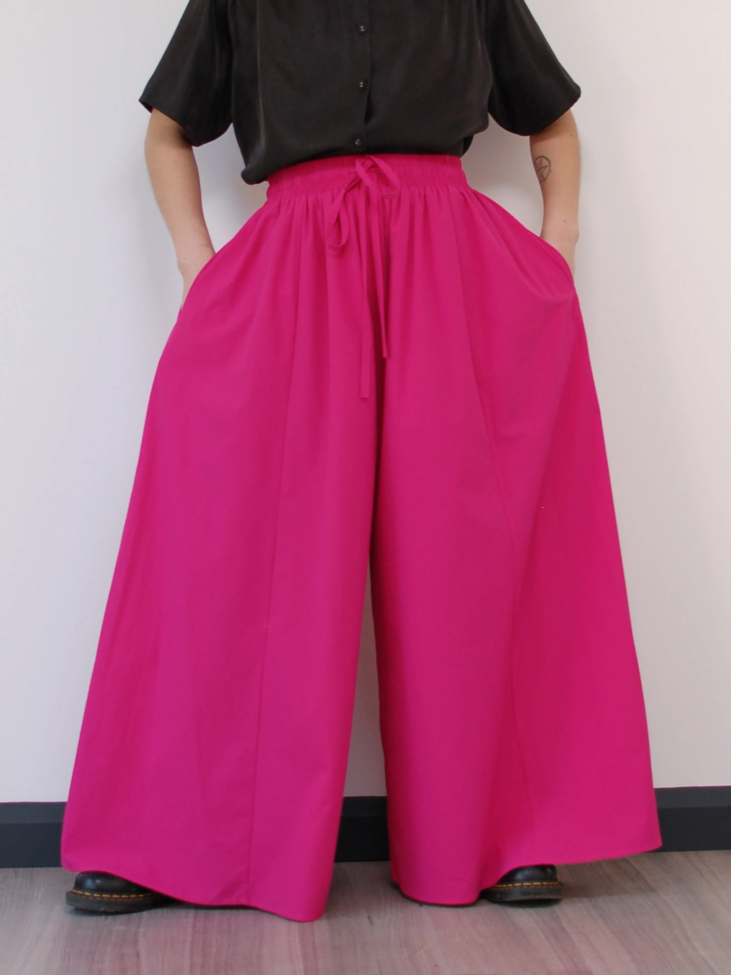 Charlie Pink Wide-Leg Palazzo Pants