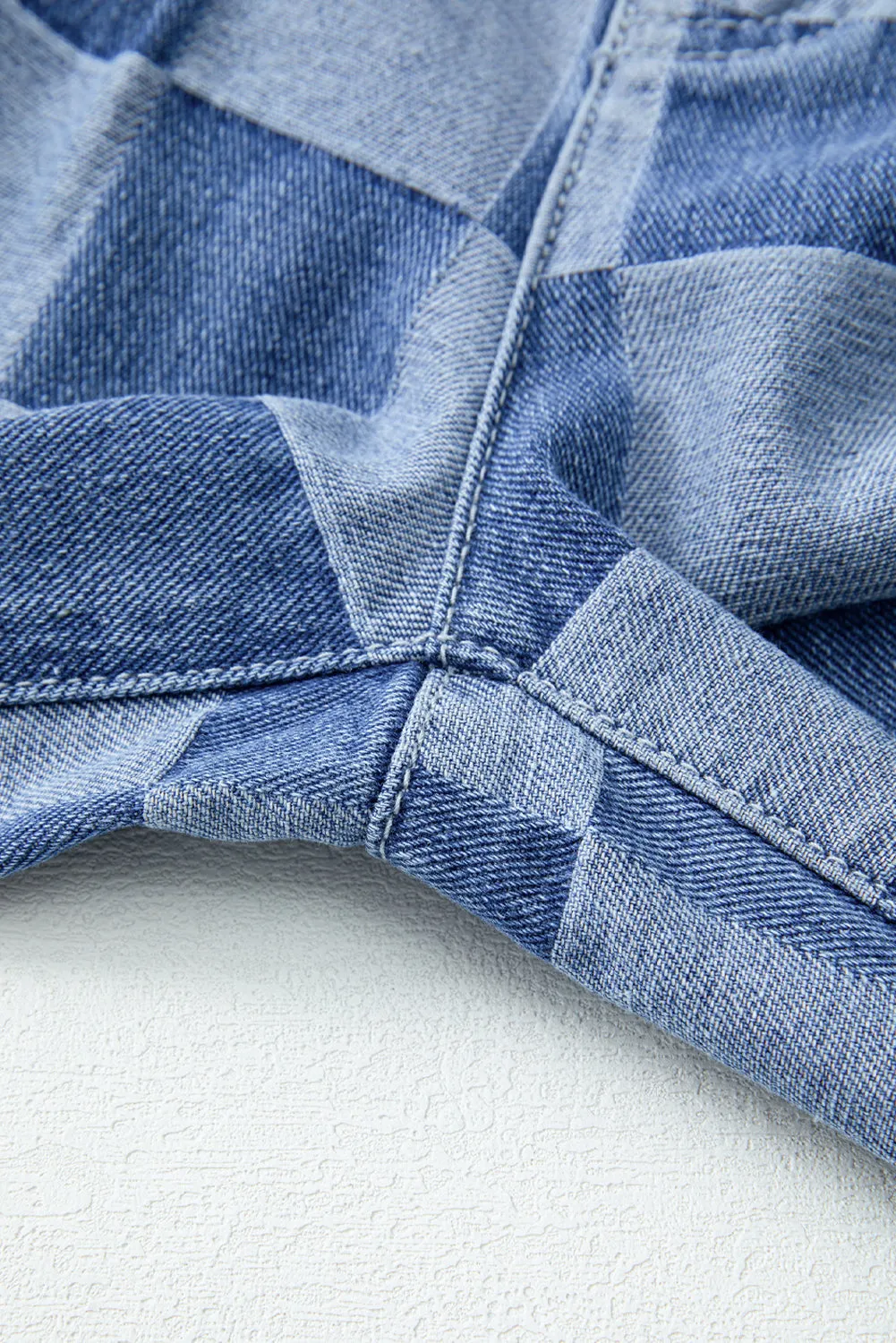 Checkered Wide Leg Jeans (online only)