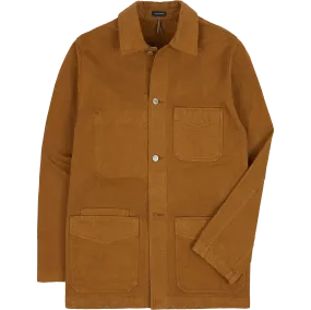 Duck Cotton Canvas Chore Jacket - Tobacco