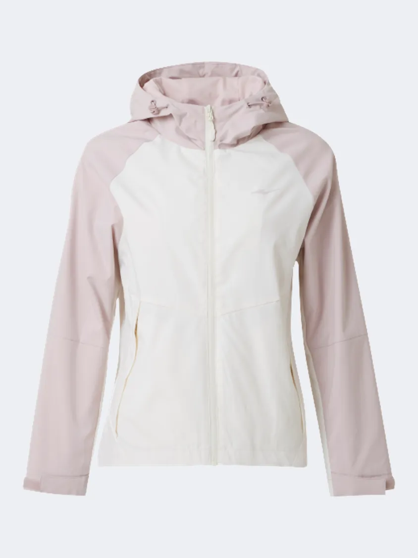 Erke Padded Windreaker Women Outdoor Jacket White/Lilac