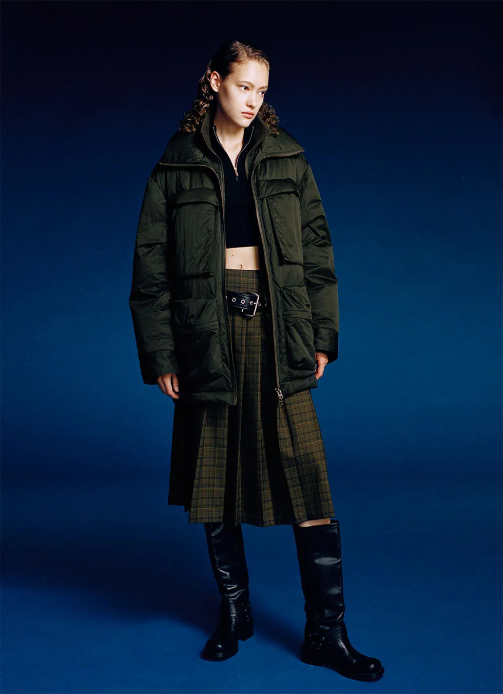 Faux Two Piece White Duck Down Water Repellent Down Jacket