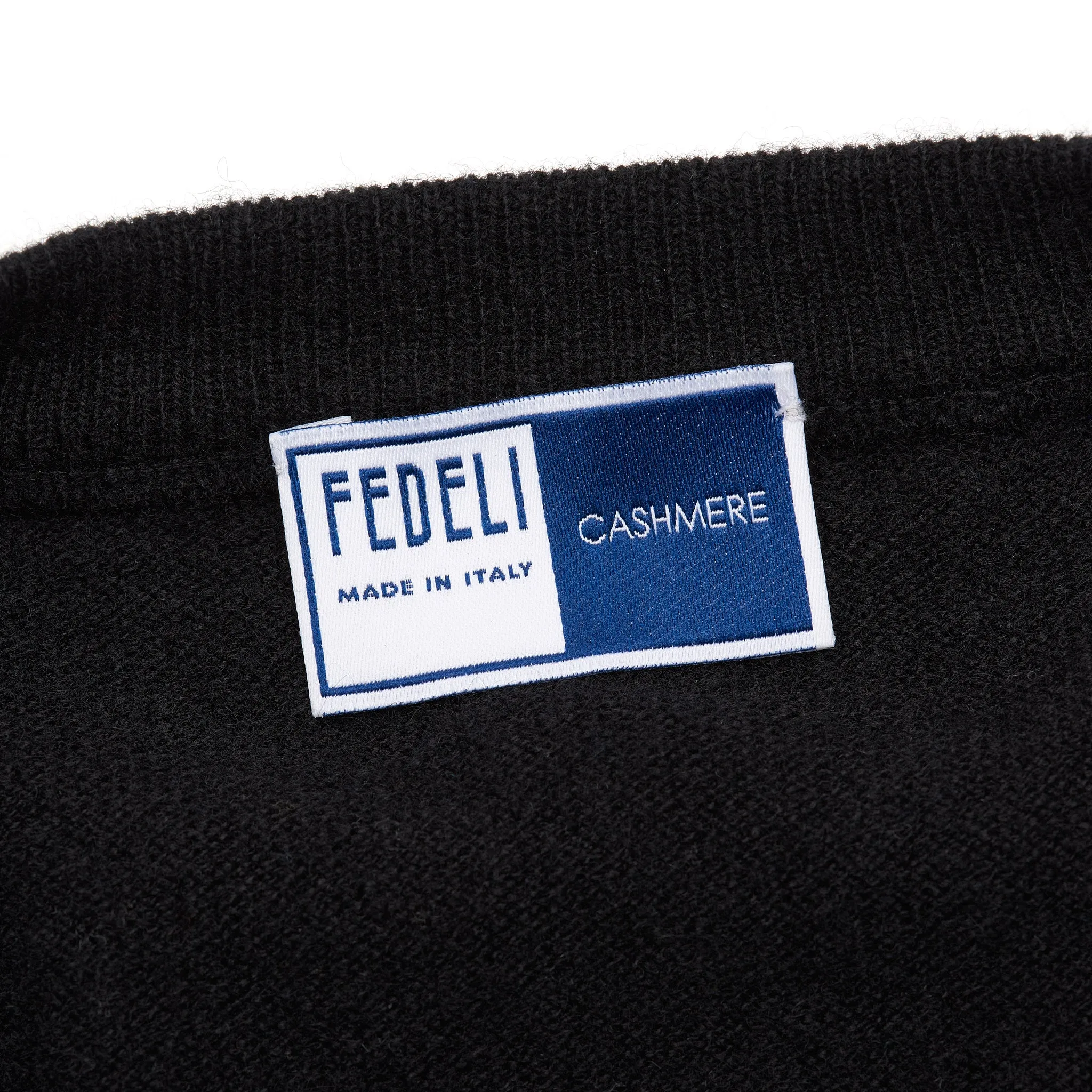 FEDELI Black Cashmere Sleeveless Cardigan Sweater NEW Slim Fit