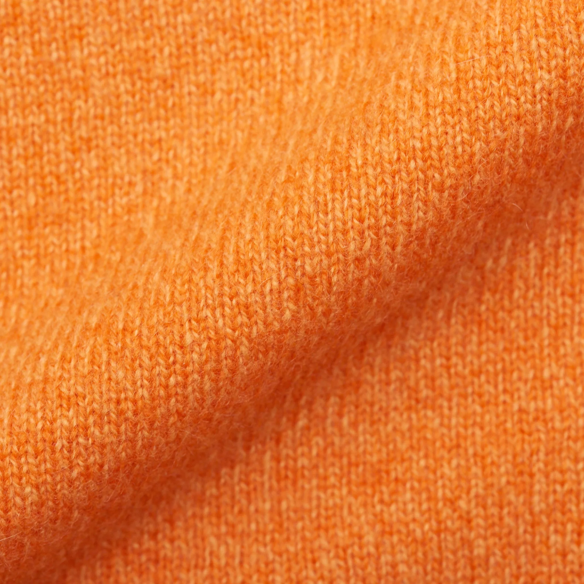 FEDELI Orange Cashmere Raglan Sleeves Crewneck Sweater EU 56 NEW US XXL