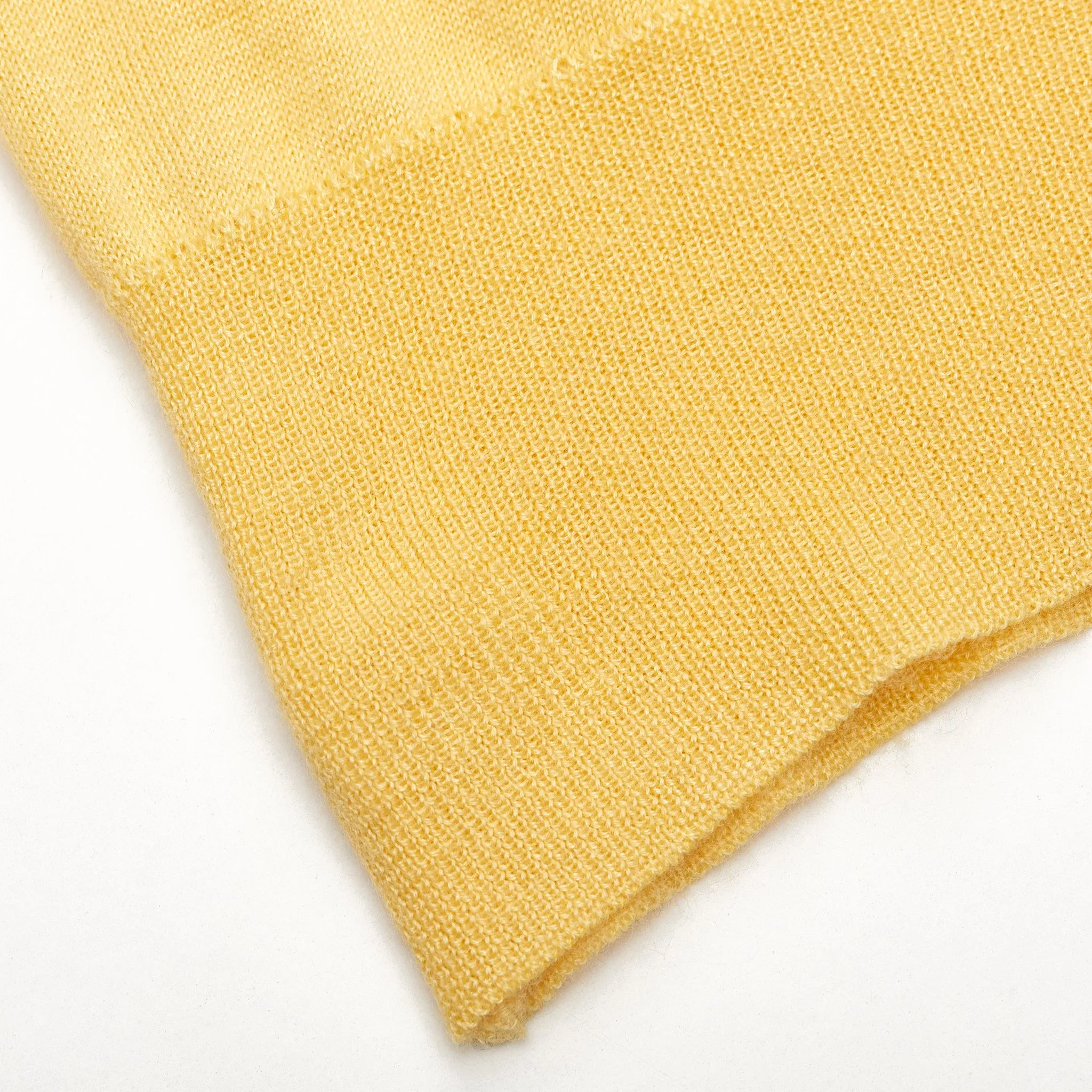 FEDELI Yellow Cashmere-Silk V-Neck Sleeveless Sweater EU 48 NEW US S