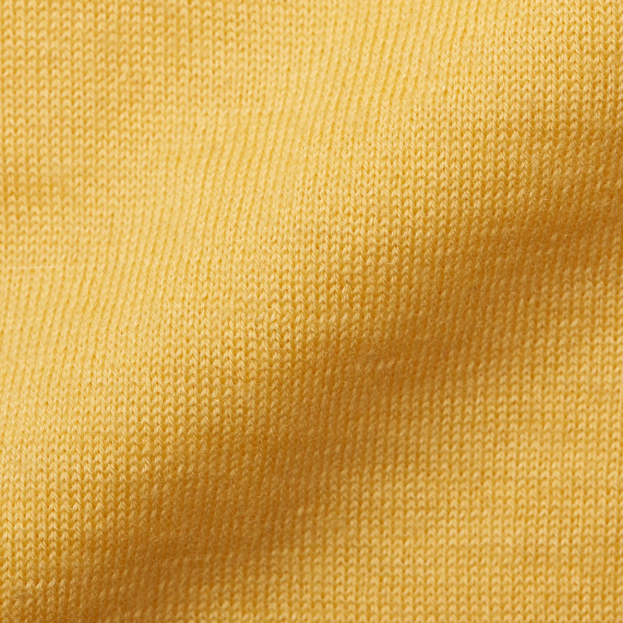 FEDELI Yellow Cashmere-Silk V-Neck Sleeveless Sweater EU 48 NEW US S