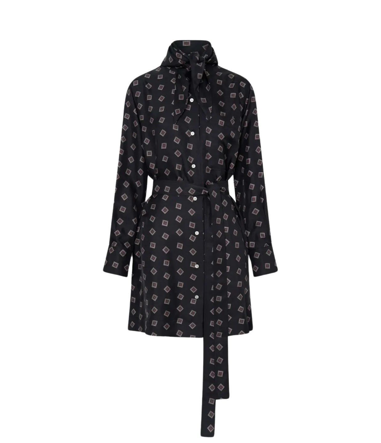 Floulard Print Dress in North Sea