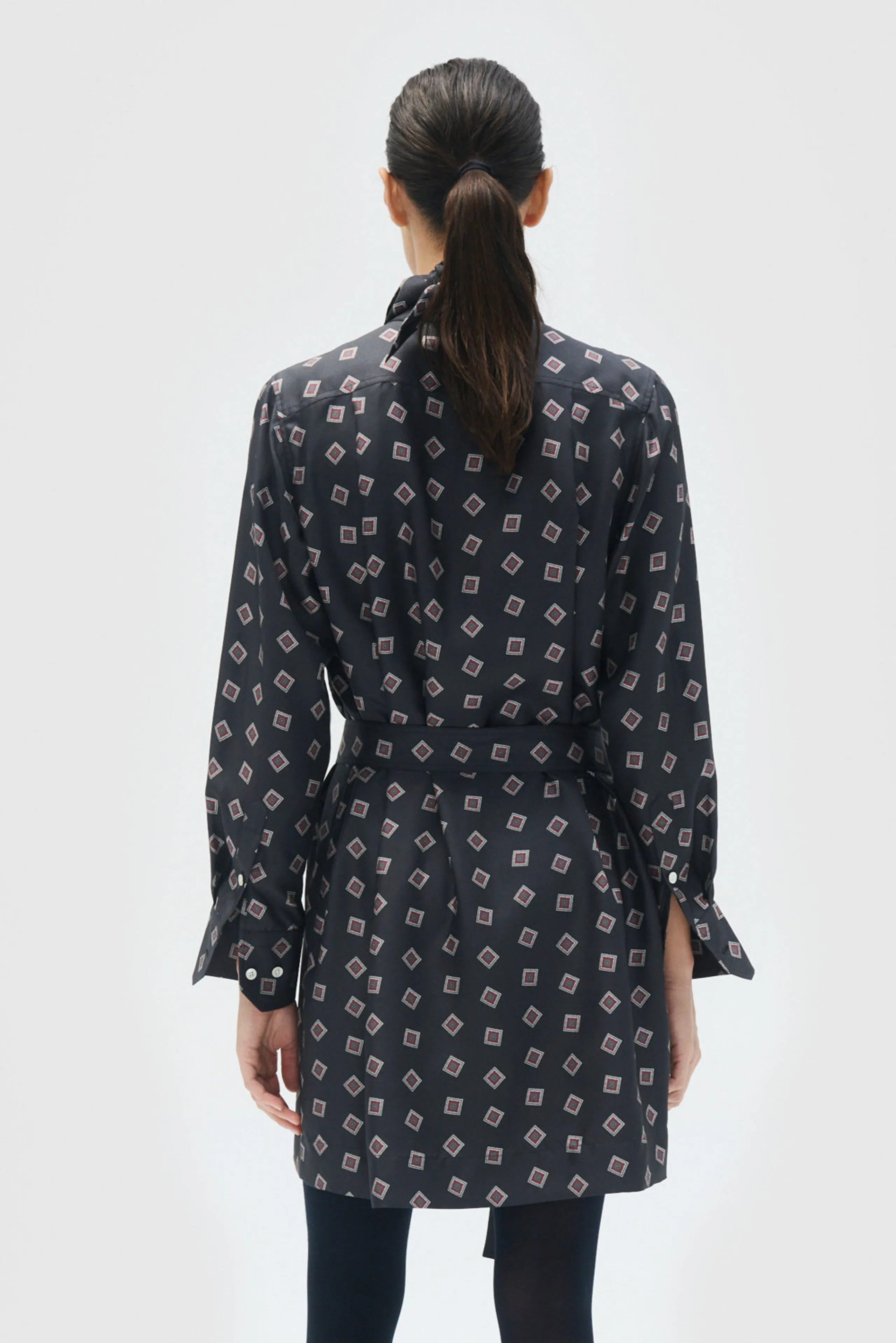 Floulard Print Dress in North Sea