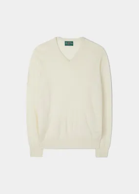 Haddington Cashmere Jumper in Eggshell - Regular Fit
