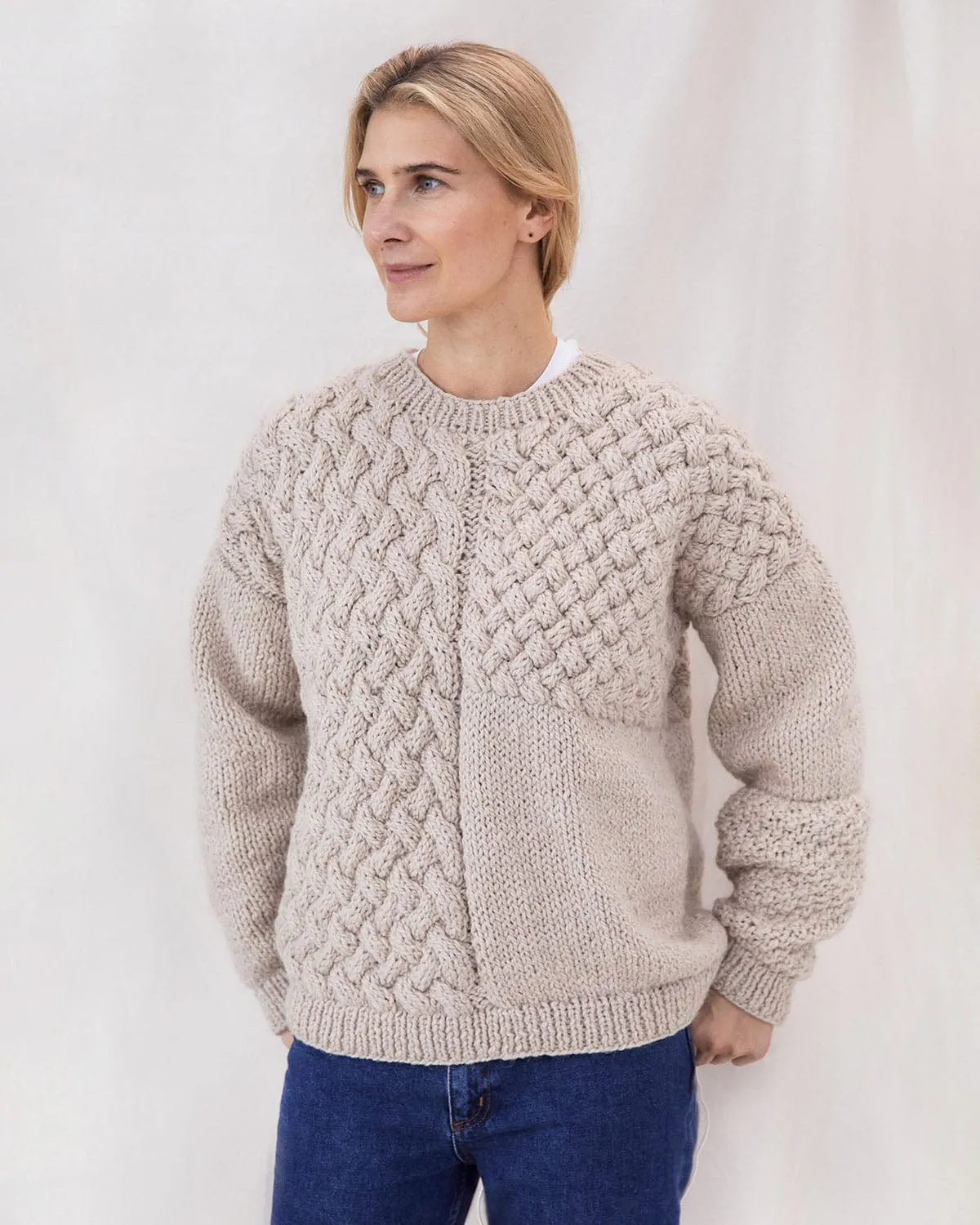 Heartbreaker: Beige Alpaca & Wool Sweater