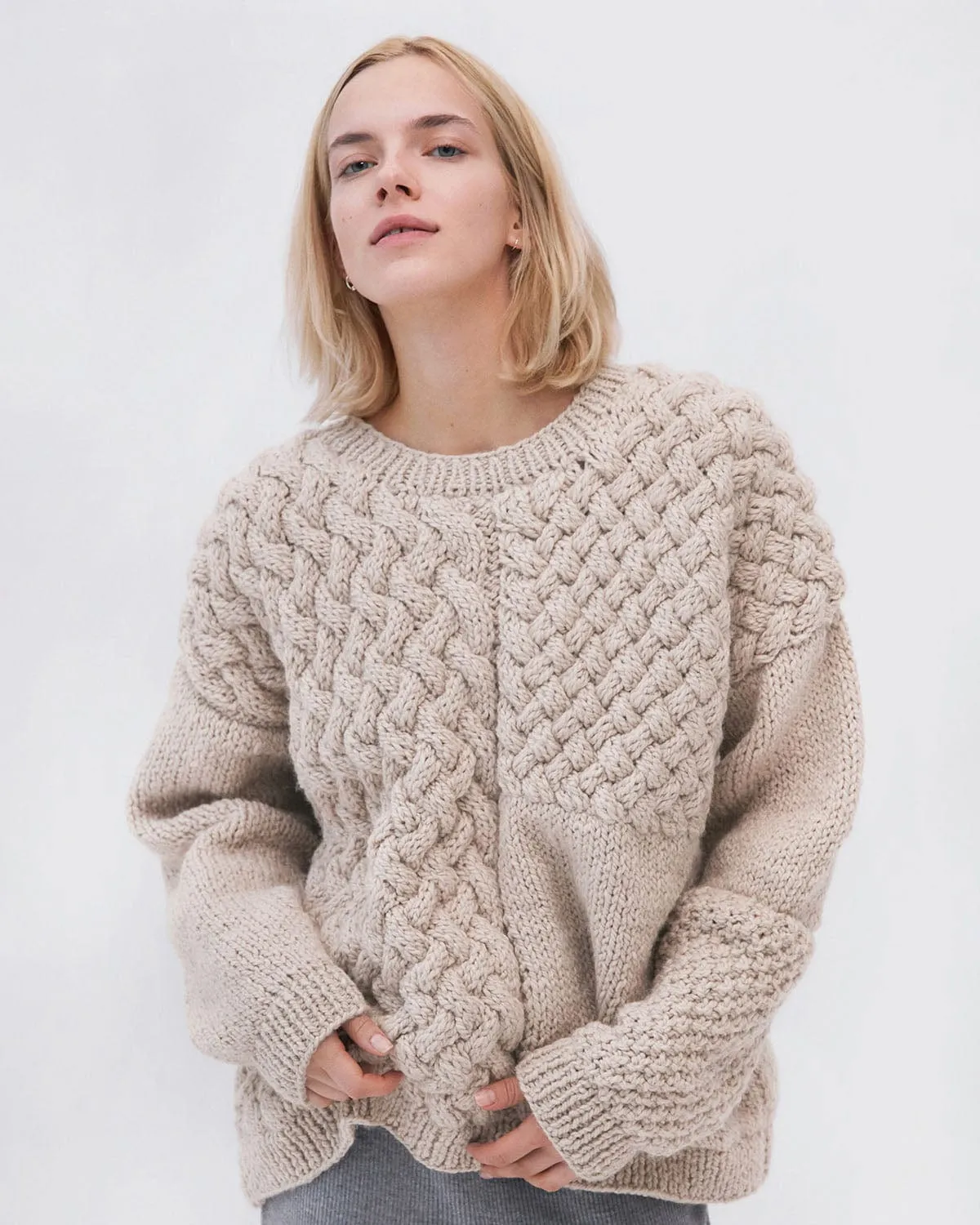 Heartbreaker: Beige Alpaca & Wool Sweater