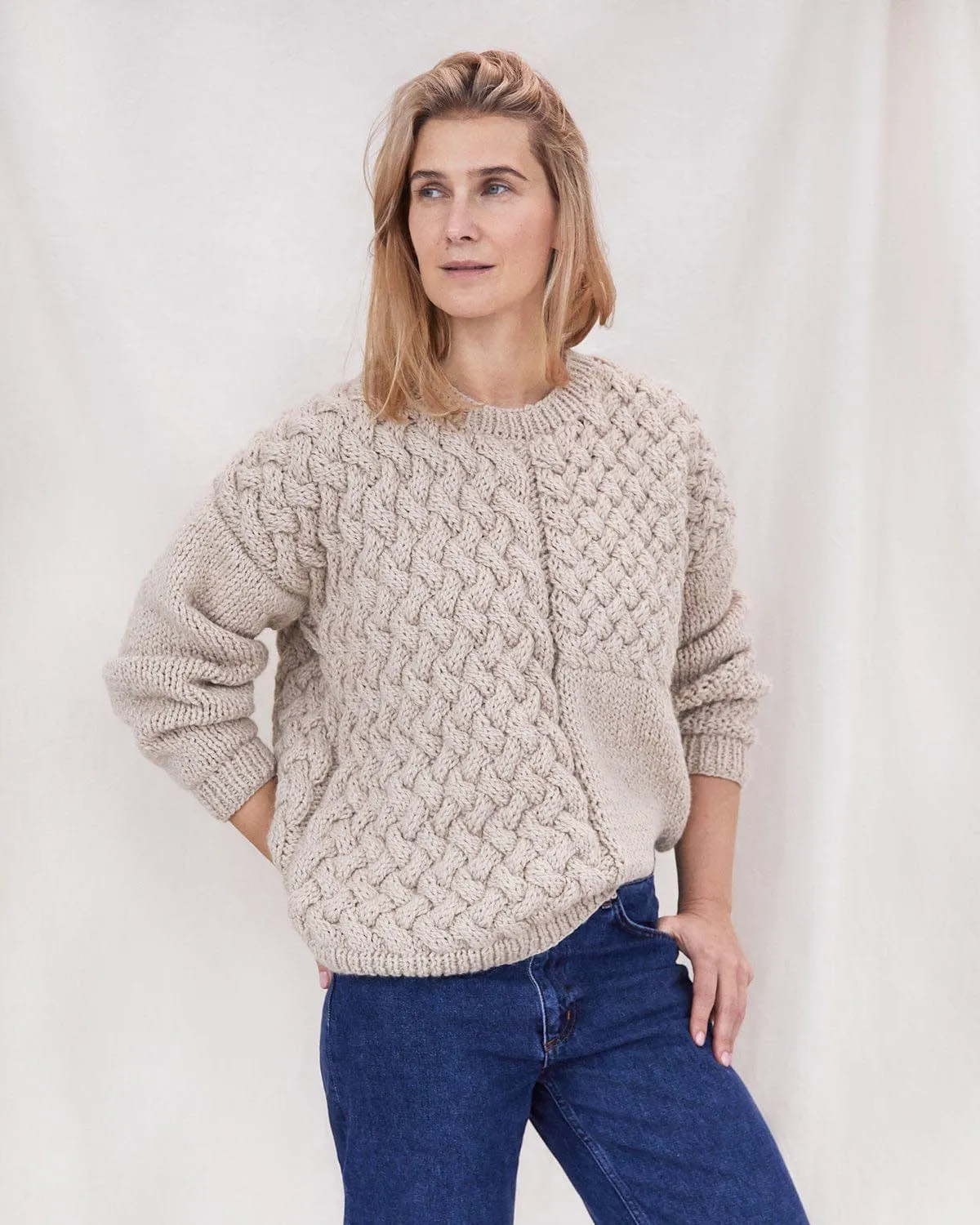 Heartbreaker: Beige Alpaca & Wool Sweater