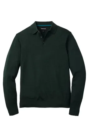HUDSON SWEATER POLO Forest Green Merino