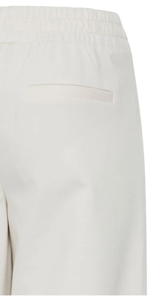 Ichi Wide Leg Ponte Pants, white