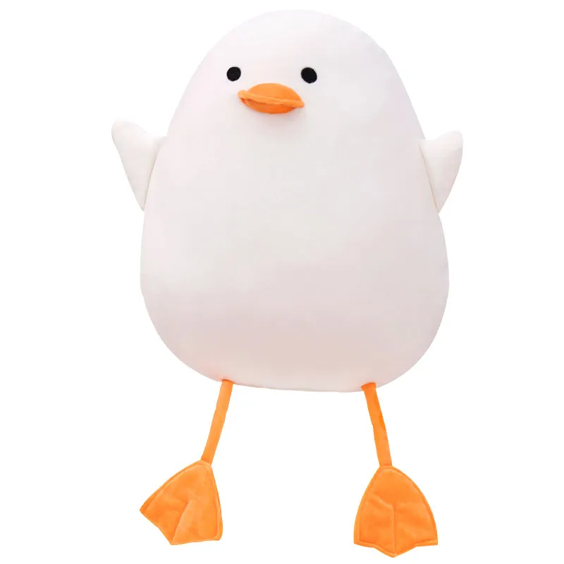 Kawaii White Duck Throw Pillow