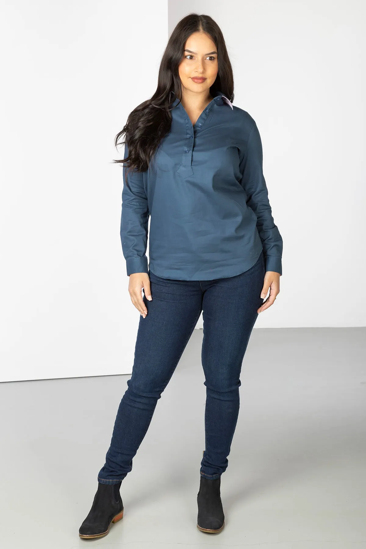 Ladies Plain Overhead Country Shirt - Hannah