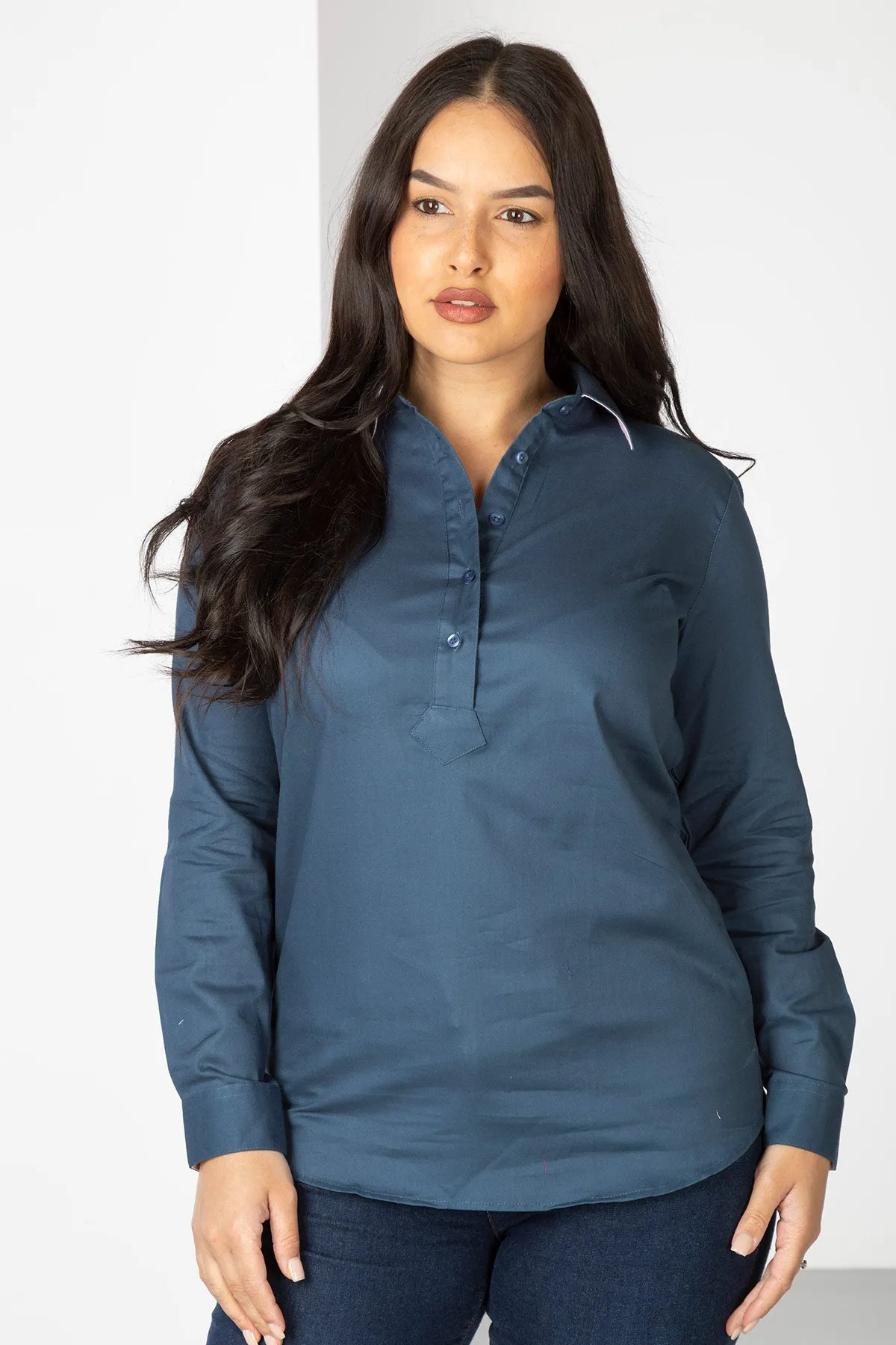 Ladies Plain Overhead Country Shirt - Hannah