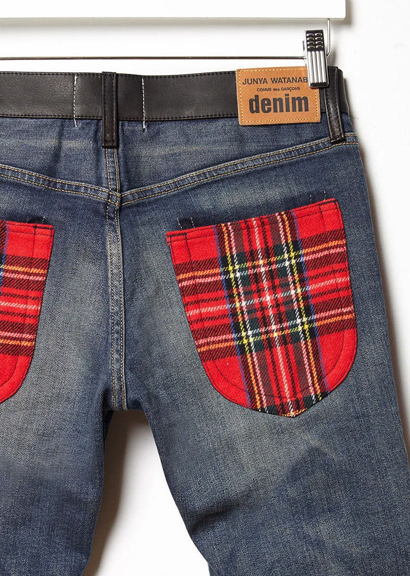Leather Waist Denim