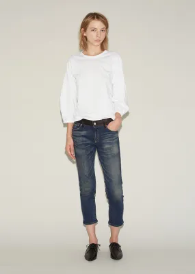 Leather Waist Denim