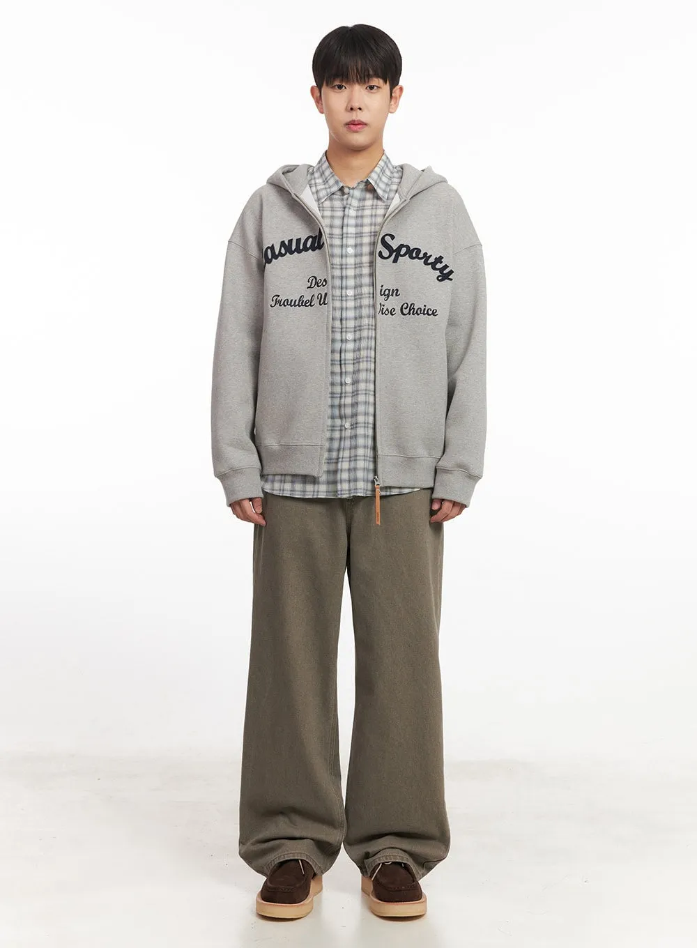 Men's Cotton Washed Wide-Leg Pants IM527