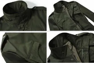 Mens Stand Up Collar Short Parka