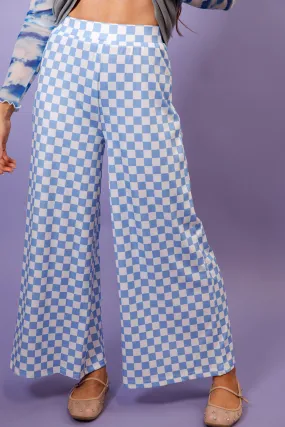 My Reputation Checkered Pants - Blue  [S-3X]