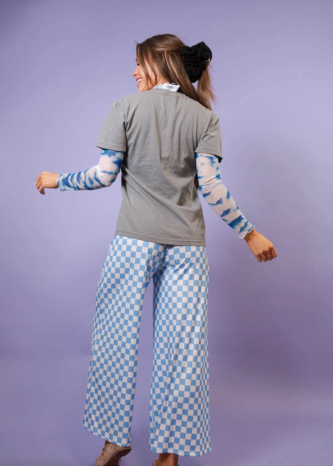 My Reputation Checkered Pants - Blue  [S-3X]