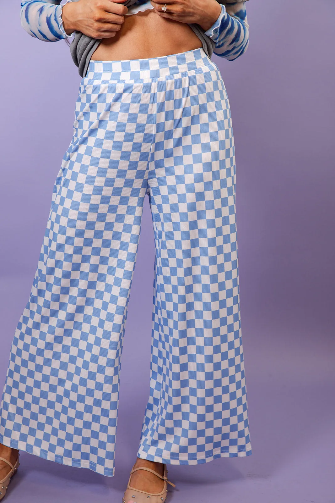 My Reputation Checkered Pants - Blue  [S-3X]