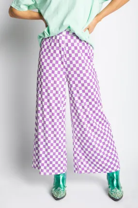 My Reputation Checkered Pants - Lilac