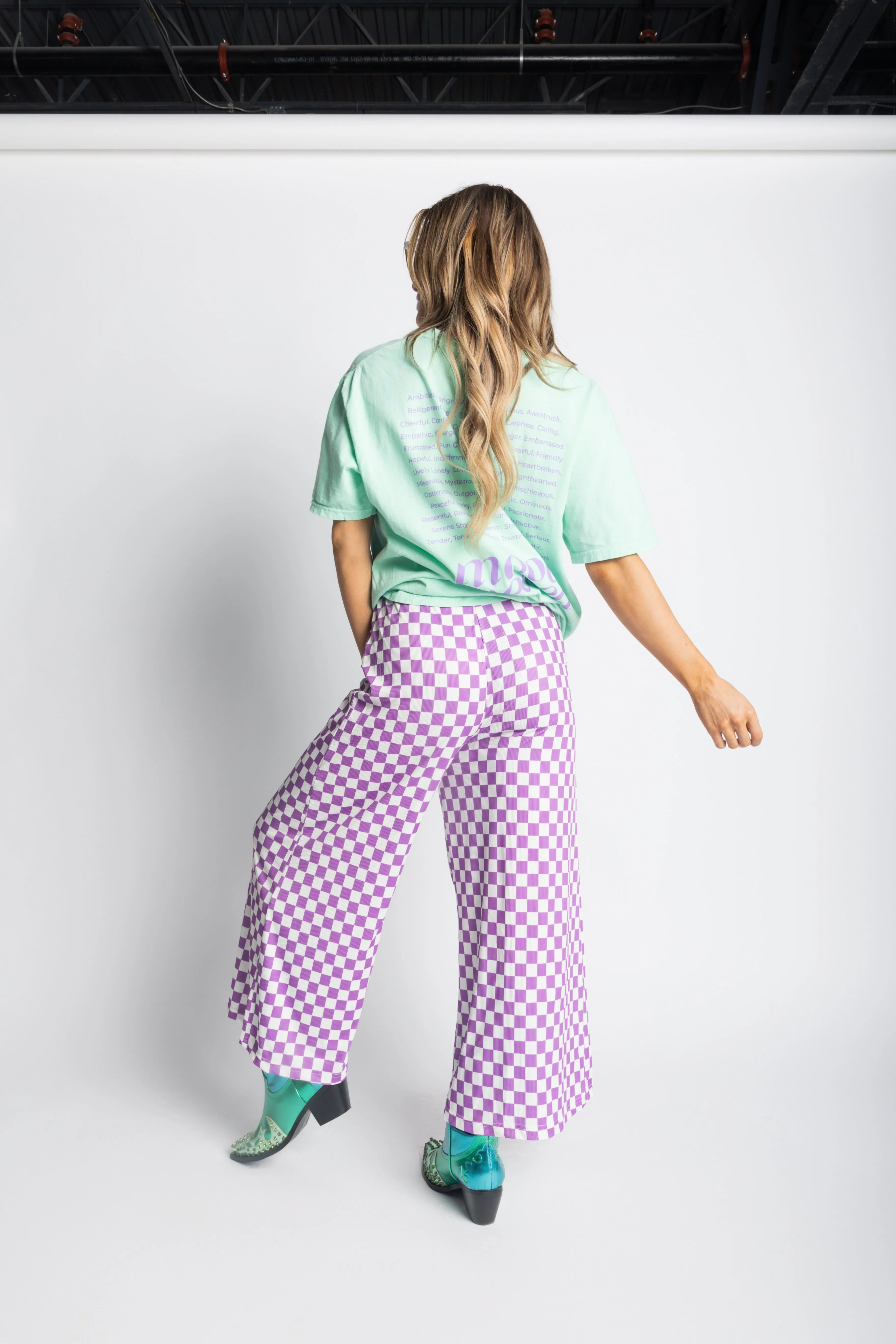My Reputation Checkered Pants - Lilac