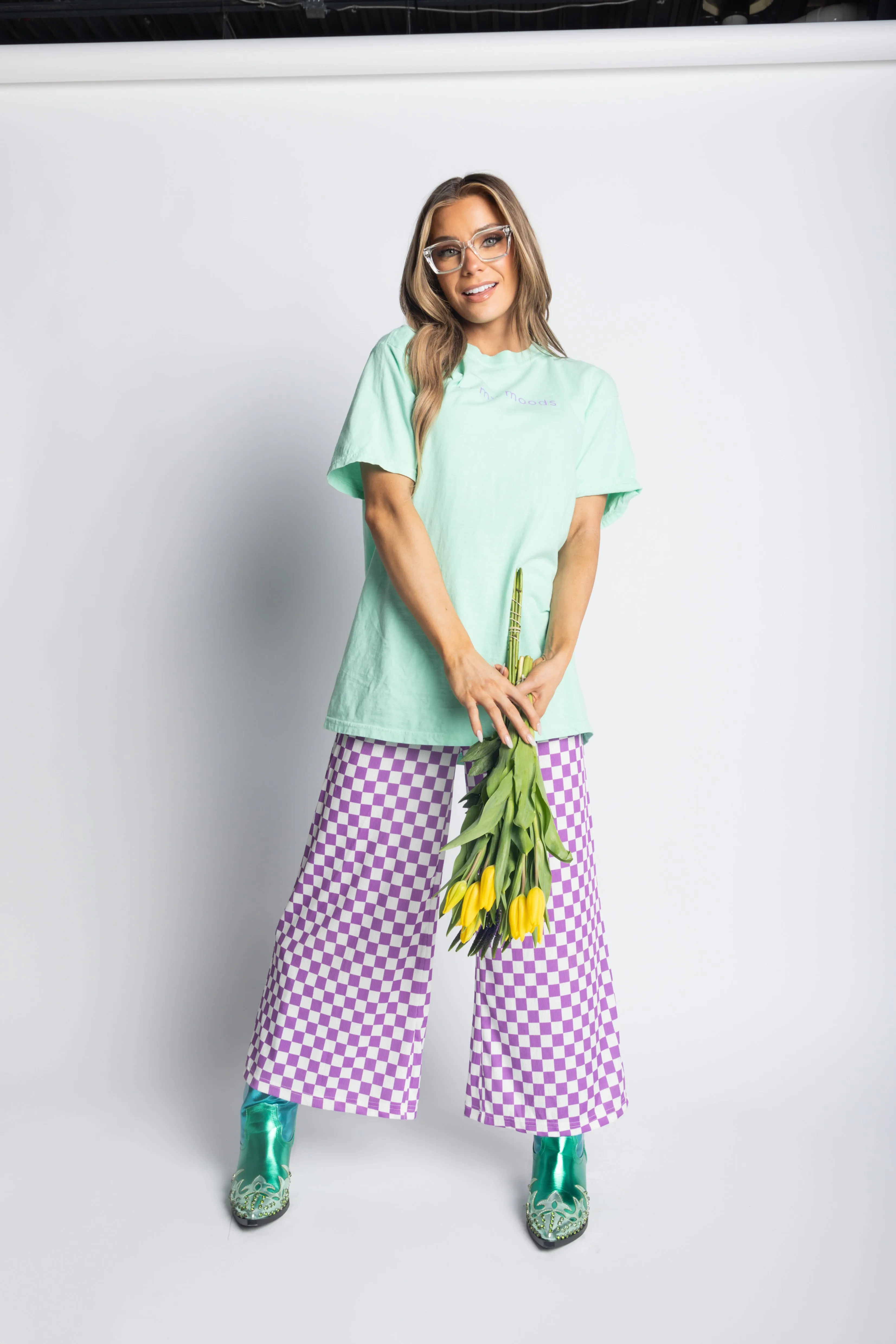 My Reputation Checkered Pants - Lilac