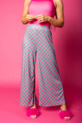 My Reputation Checkered Pants - Watermelon