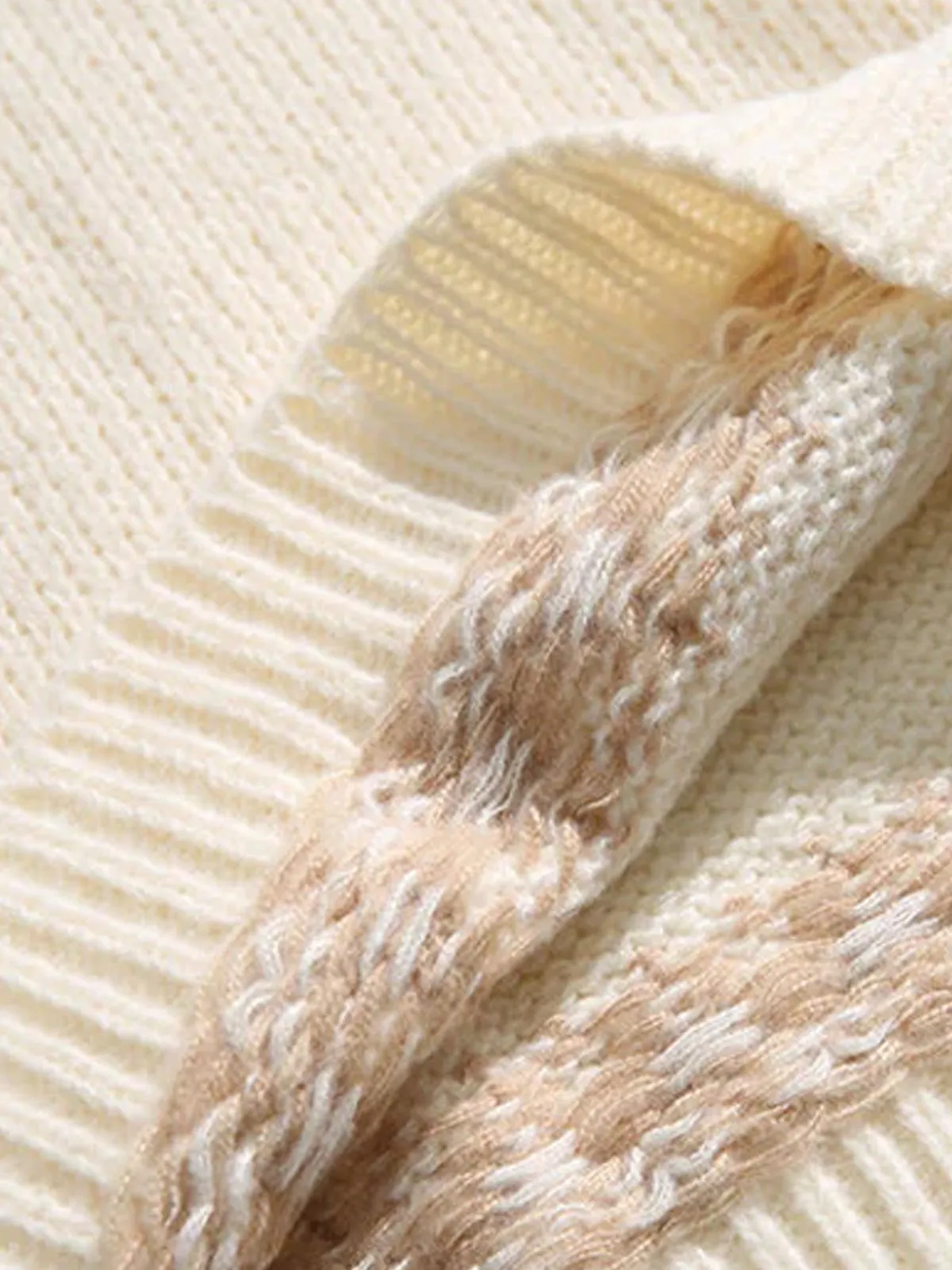 Nordic Pattern Jacquard Woven Knitted Sweater
