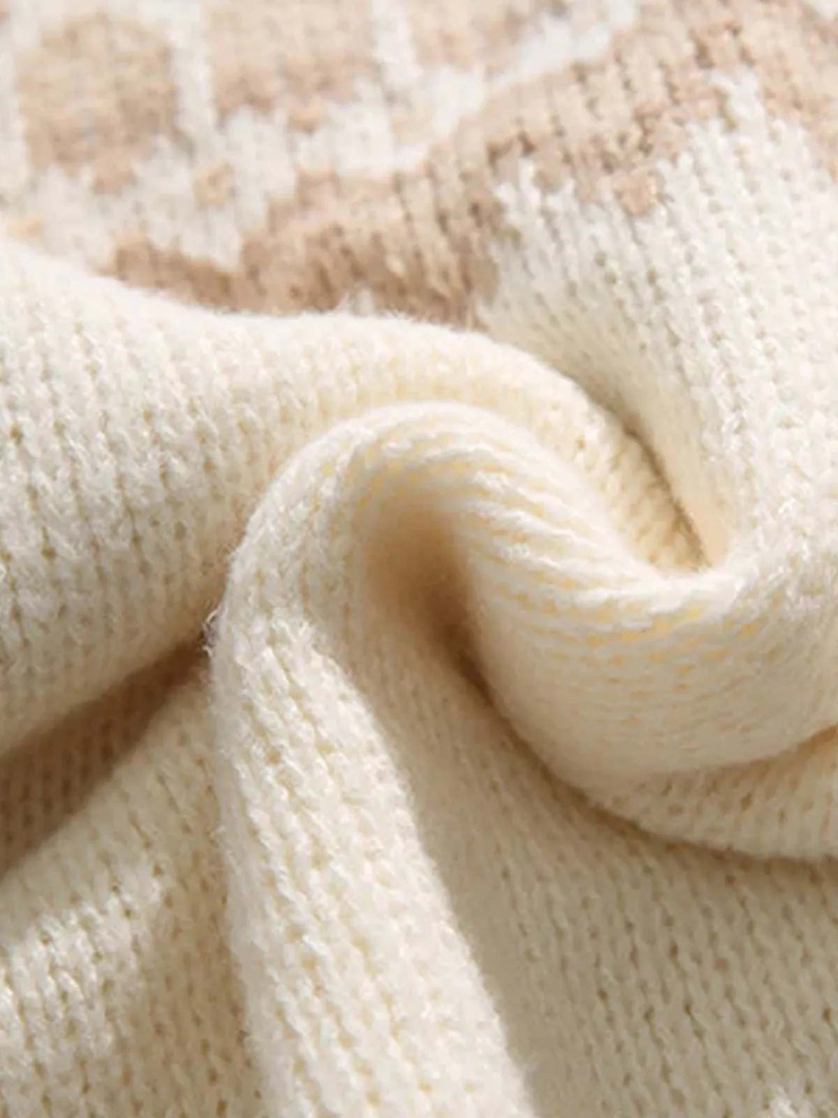 Nordic Pattern Jacquard Woven Knitted Sweater