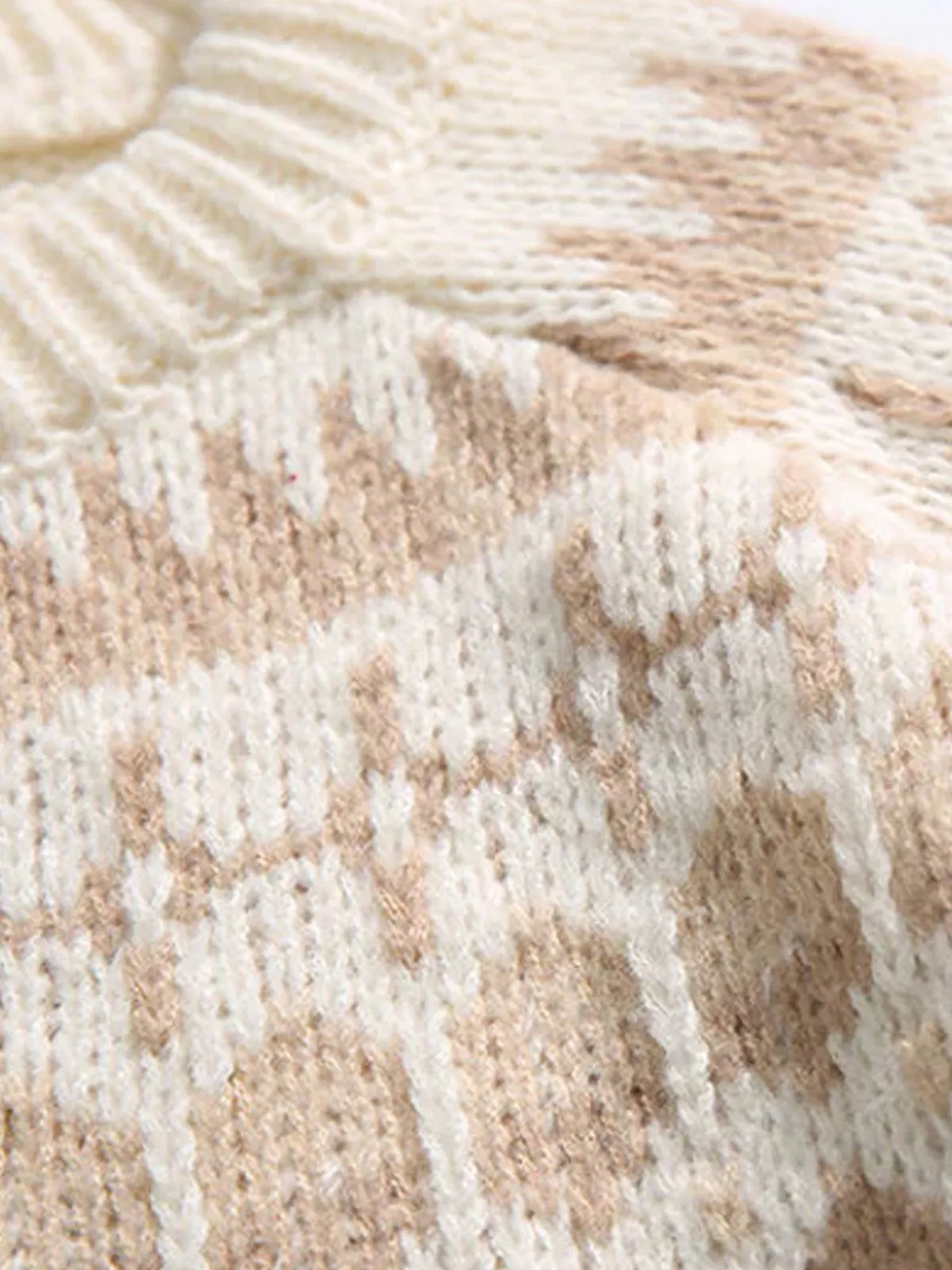 Nordic Pattern Jacquard Woven Knitted Sweater
