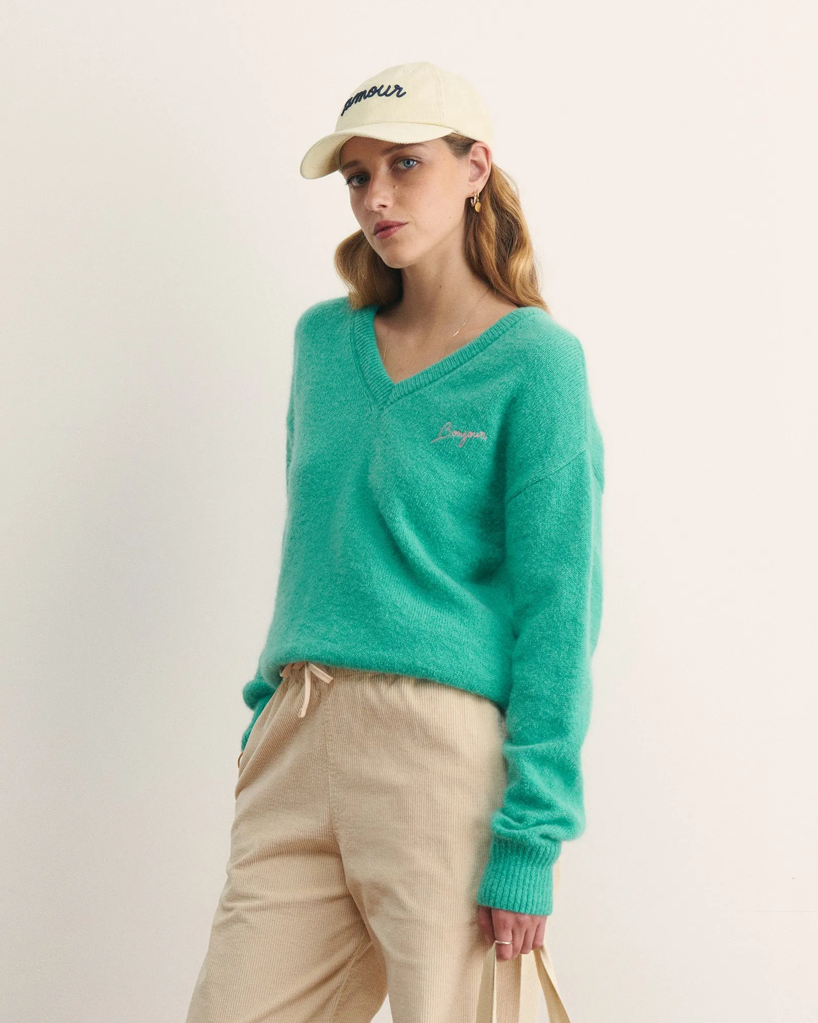 "Bonjour" bernier sweater