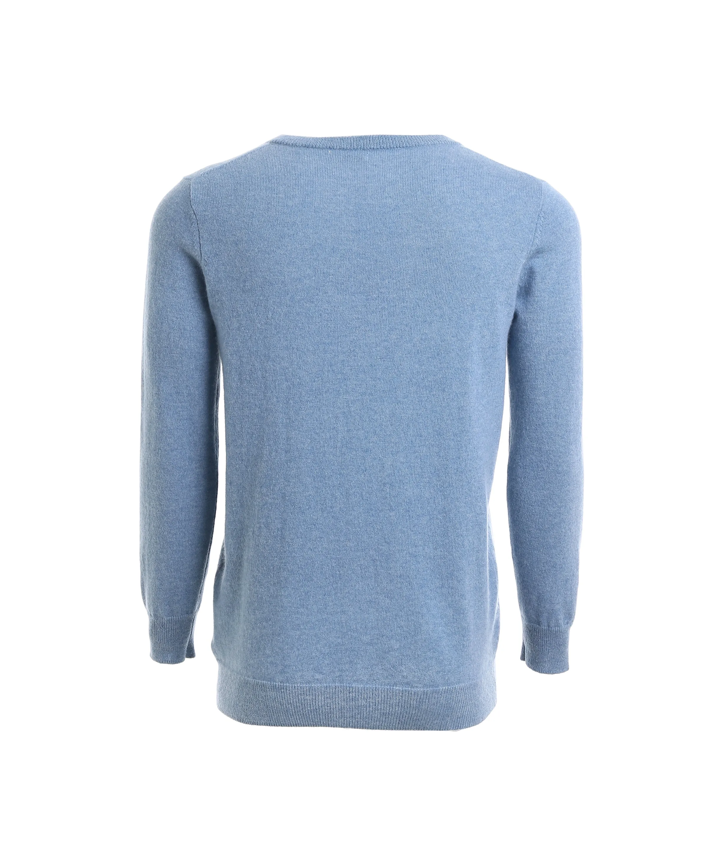 Solid V-Neck Merino-Cashmere Sweater