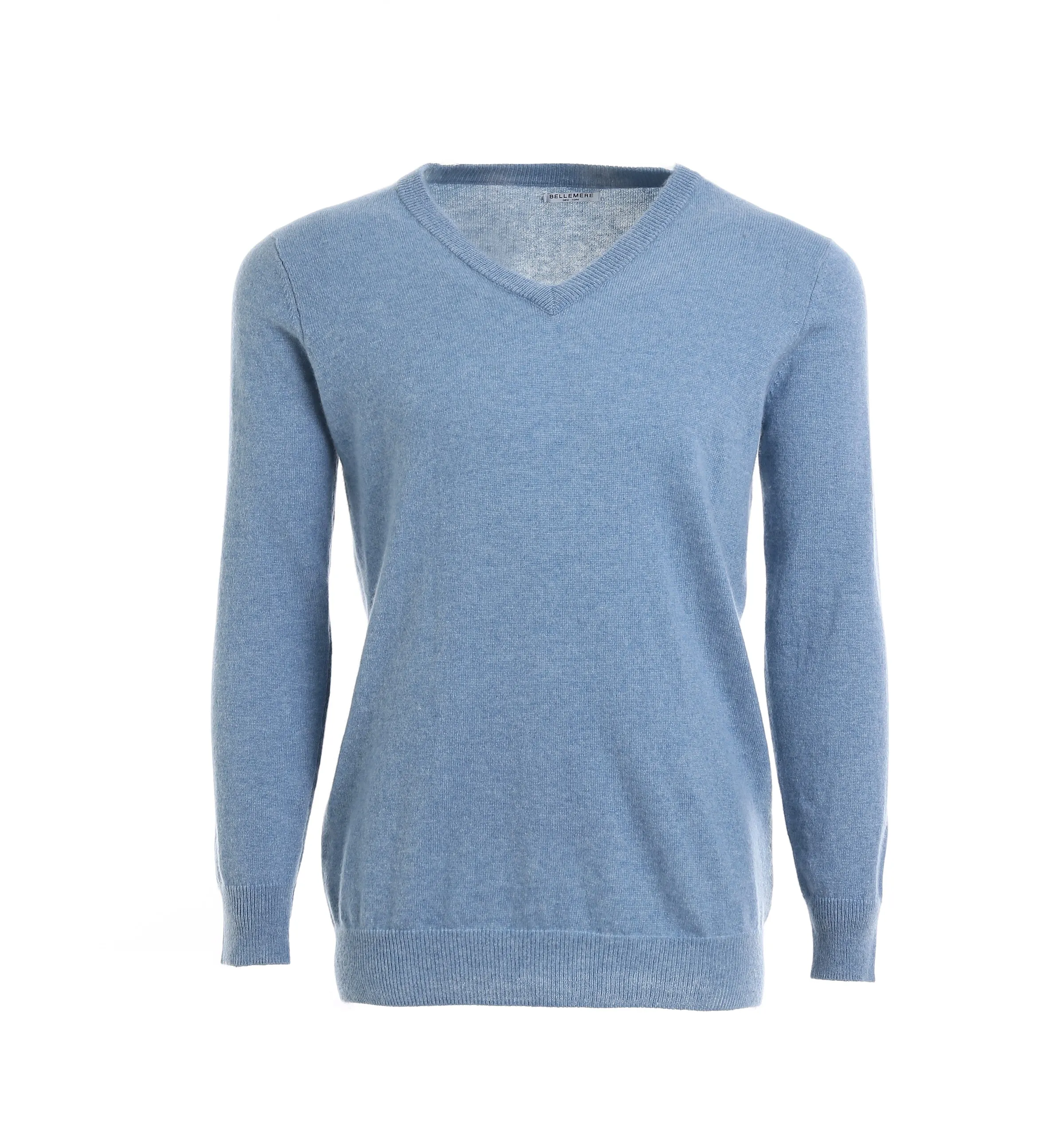 Solid V-Neck Merino-Cashmere Sweater