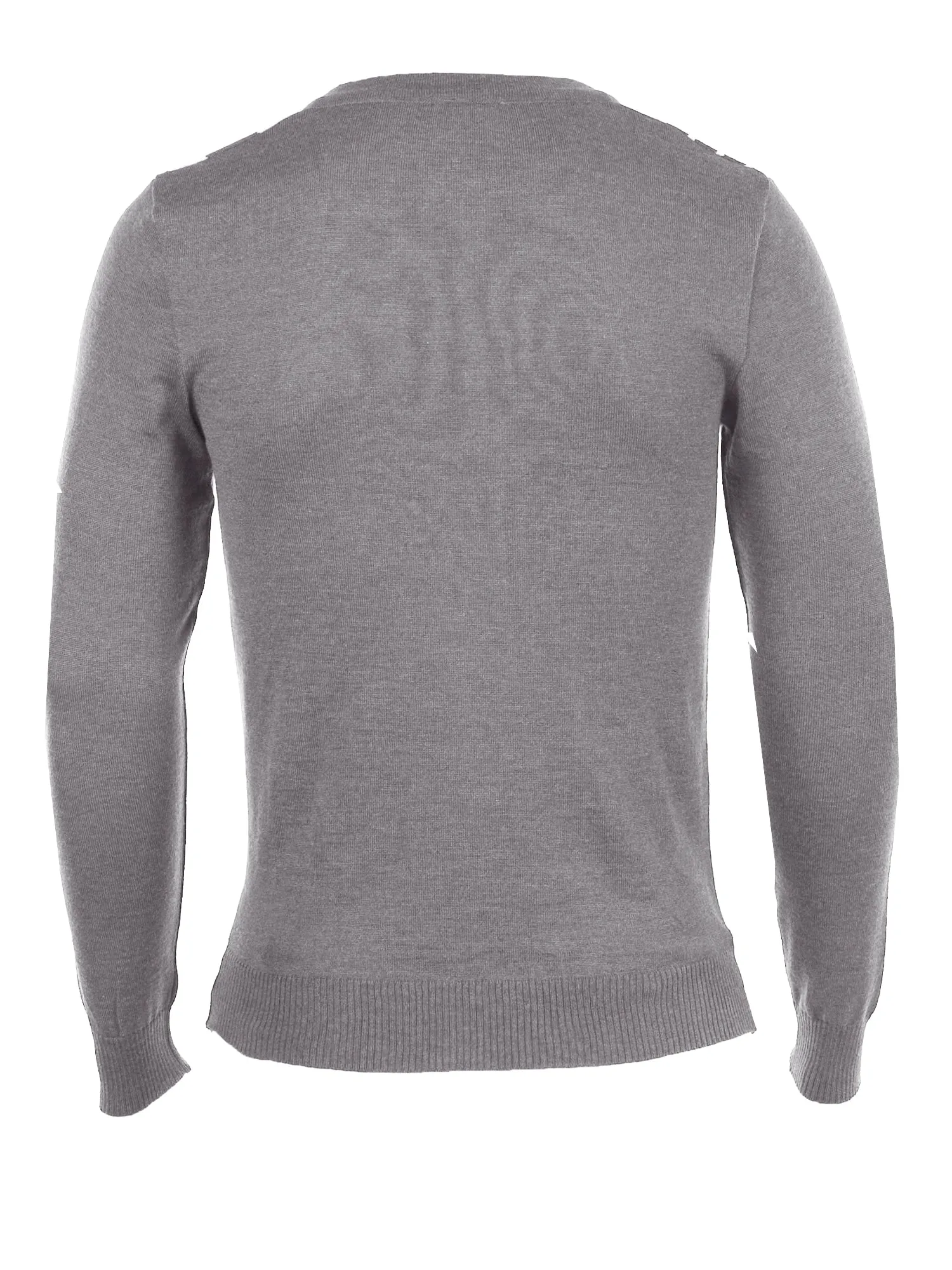 Striped Woollen Cardigan - Light Grey